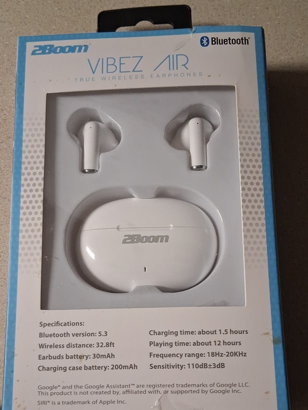Vibez Air True Wireless Earbuds - White